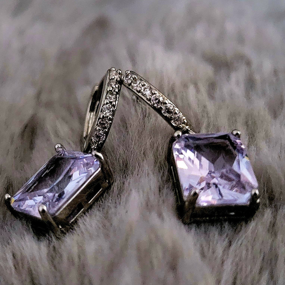 Silver Plated Huggie Earrings - Picture 8 of 8